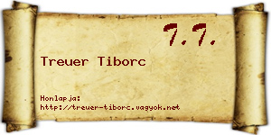 Treuer Tiborc névjegykártya